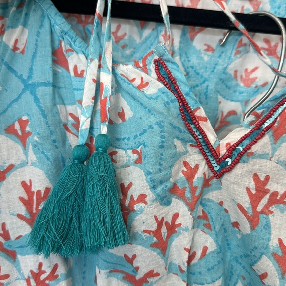 Modaposa seaside two piece teal coral set xs s - Picture 4 of 9